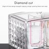 Wattepadhalter Make-up Organizer Klar Acryl Muster Reinigungspadhalter und Wattestäbchenaufbewahrung