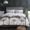 Black And White Dandelion Plant Duvet Cover With Pillow Case Custom 3pcs Bedding Set Quilt Cover Double Bed Home Textile