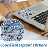 56 Blue Movie Waterproof Laptop Stickers