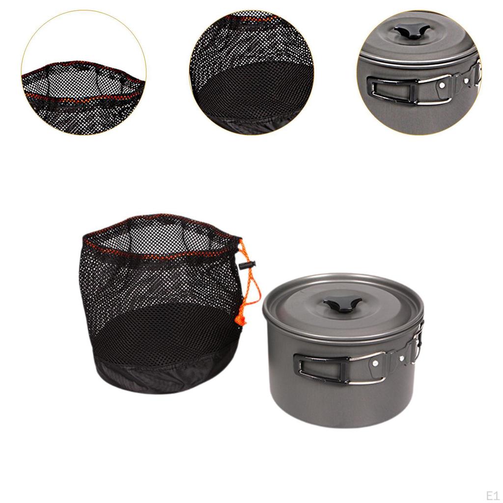 Cooking Pot Cookware High Capacity Handle Portable Outdoor Pan for Backpacking