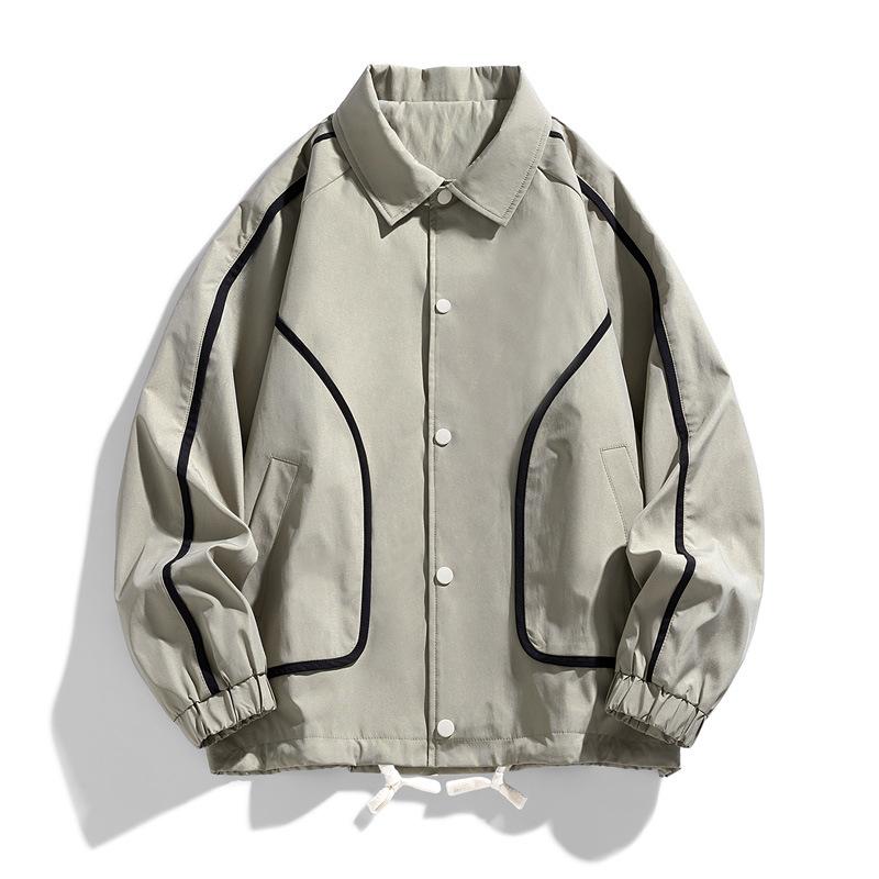 8XL Oversized Spring Jacket Men's Lapel Jacket Collar Casual Loose Jacket