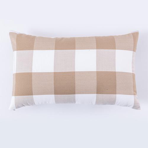 LEEJOOM Beige Ruitjes Streepjes Kussenhoezen Decoratieve Kussenhoezen Decor Huis Bank Kussenhoes 30x50cm/45x45cm