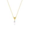 Fine Jewelry Necklaces Sterling Silver 925 Necklace Heart Water Drop Zircon Pendant Gold Plated Necklaces for Women