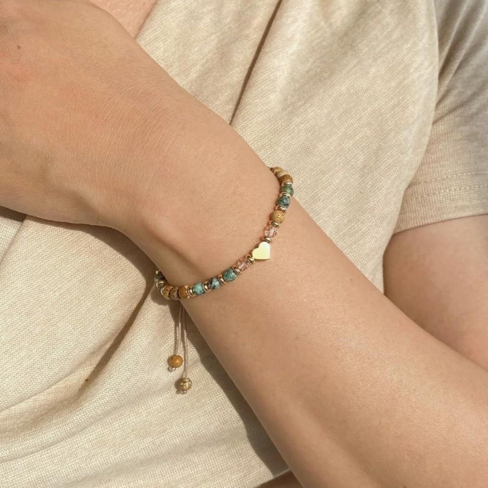 Best Wish Adjustable Wrist Chain Wristbands Inspirational Bracelet Minimalist Bead Bracelet  Gifts