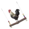 Natural Wood Handmade Pet Chicken Cage Hanging Swing Toy For Hens Cock Macaw Chew Training Toys SuppliesChicken Swing