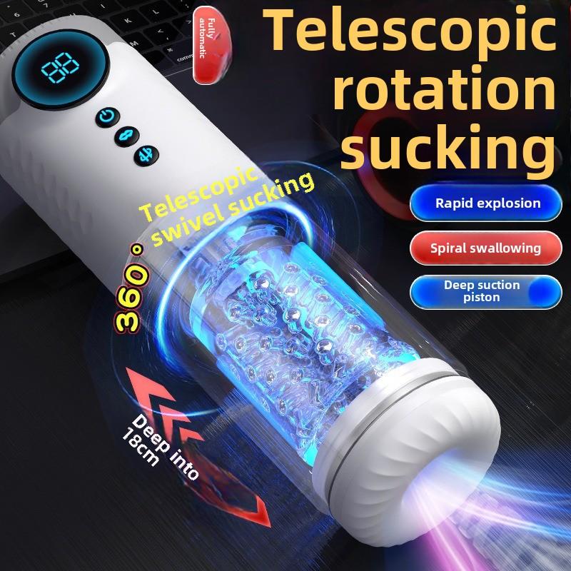 Kapslový masturbátor Automatický zatahovací rotující sací Pánský masturbační trenažér Produkty pro dospělý sex