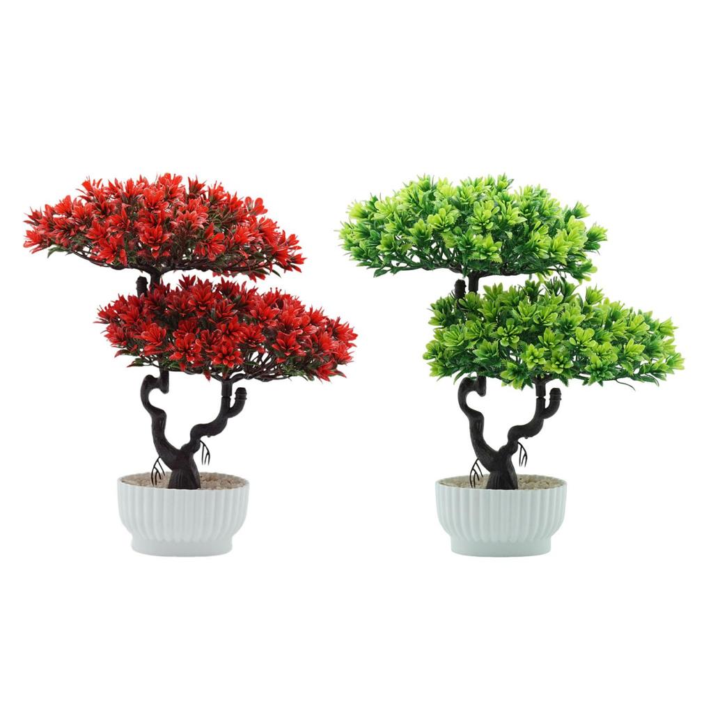 Artificial Bonsai Tree Small Fake Plant Realistic Plastic Desk Plant for Living Room Window Shop Display