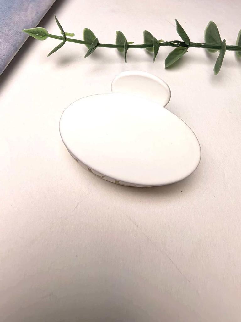 4cm Frosted Milk Coffee Hair Claw Clip for Women’s Updo – Small, Simple, Shark Design