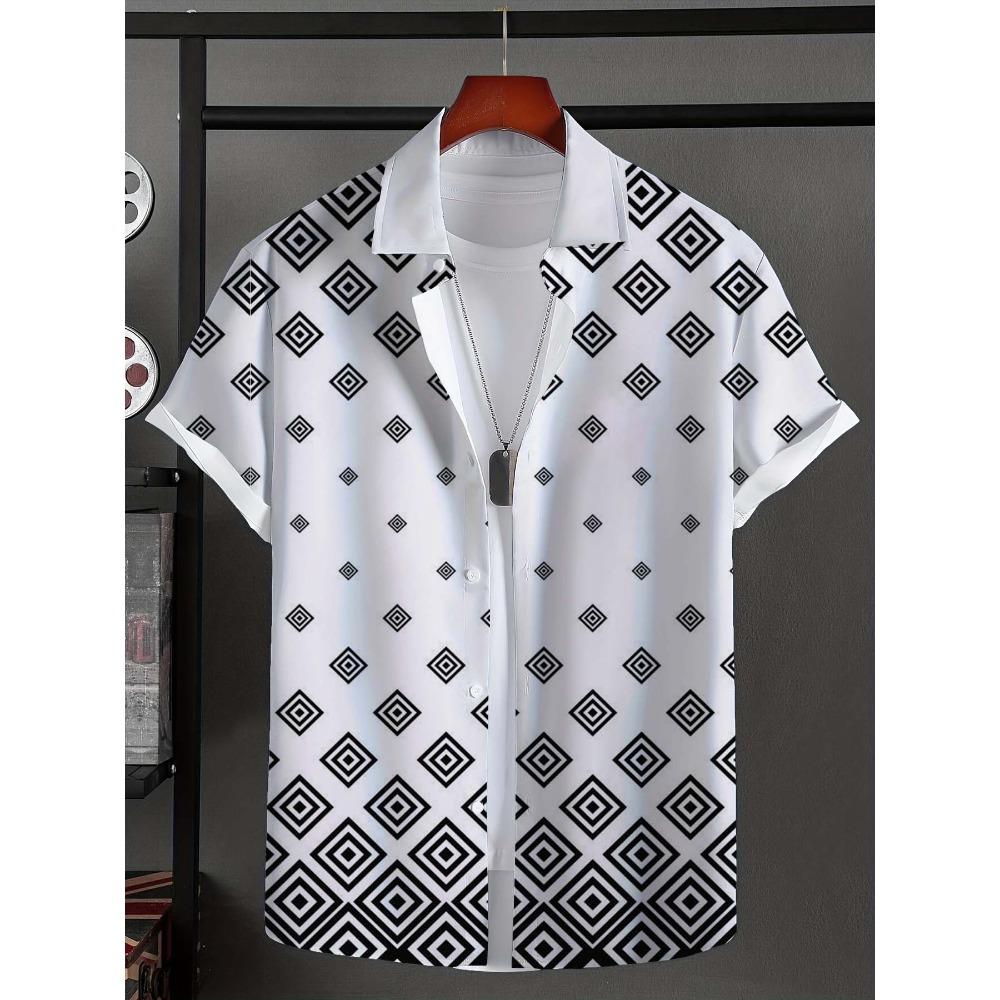 Hawaiianisches Ethno-Muster Design 3D-gedruckt Herrenhemd Sommer Casual Bedruckt Kurzarm Strand Hawaiianische Oberteile Herrenbekleidung