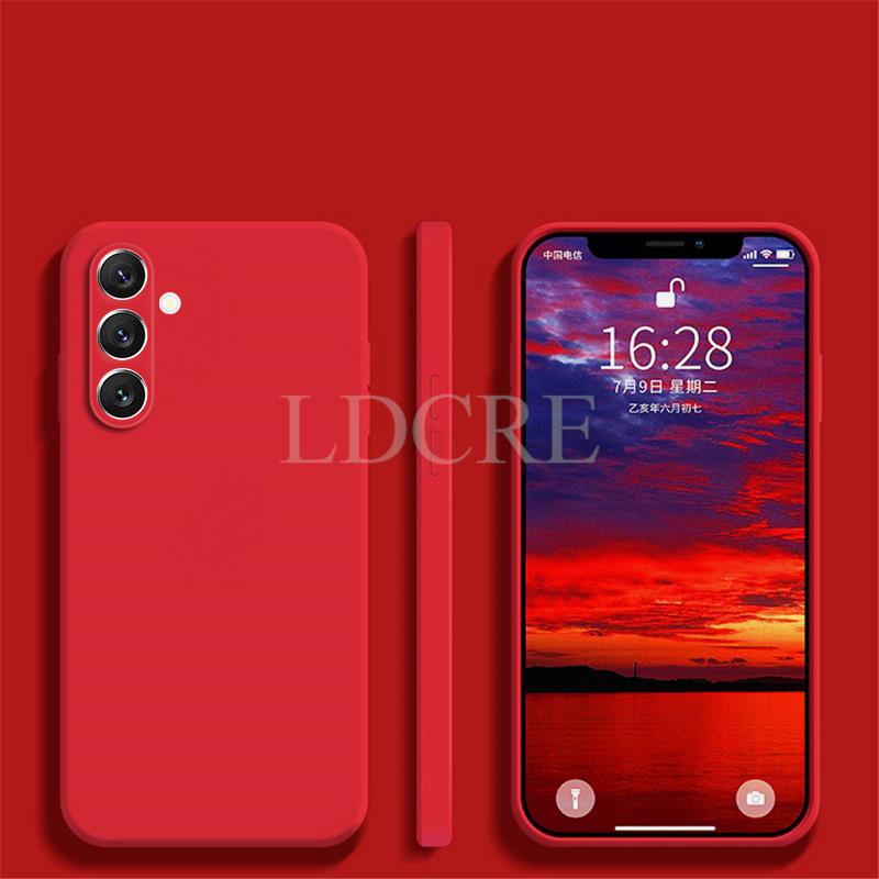 Pro Samsung Galaxy A54 Pouzdro Tekutý Silikon Samsung A55 A15 A05 A05S A54 M14 A34 A24 A53 A14 A04E A04 A04S Kryt TPU Ochranný