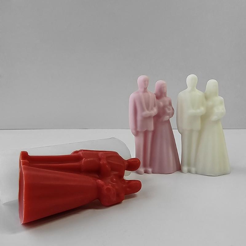 Silicone Mold Romantics Couple Aromatherapy Candle Molds Epoxy Resin Mould for Y Crafts Home Decorations