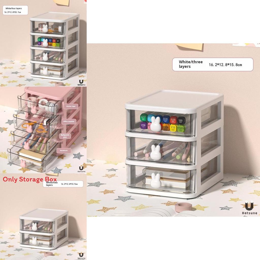 Cartoon Hase Kunststoff Schubladenorganizer mit Fächern zur Aufbewahrung von Schmuck und Kosmetik
