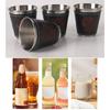 Party-Schnapsgläser Halskettenbecher Leicht zu tragende Schnapsgläser mit Lederhülle Camping Reisen Kaffeetasse