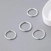 Damenring 999er Sterlingsilber Glatter Bandring mit rundem Stab - Einfaches Liebes-Partner-Passform-Design