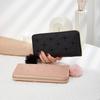 JYL TS Women's Sling Bags  Heart Wallet 149 Card Bag PU Embroidered Long Bag