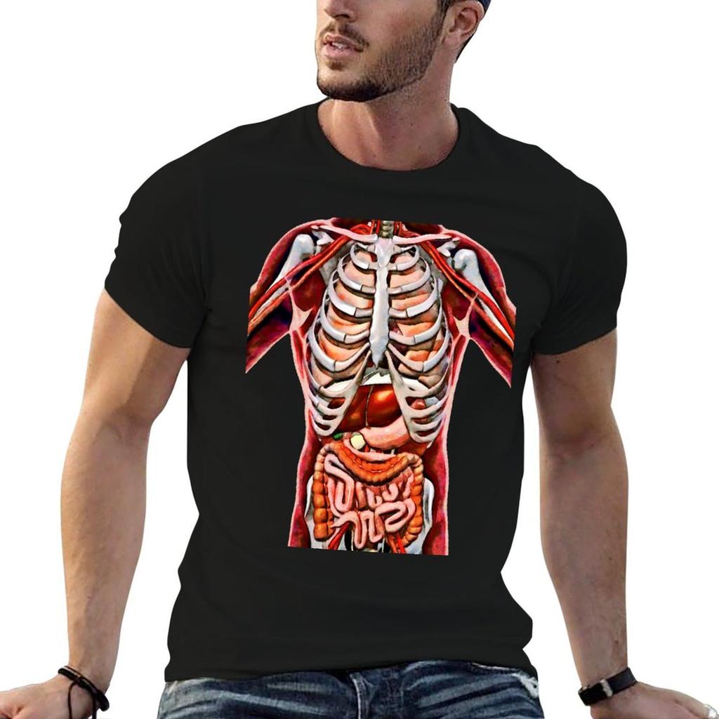 Internal Organs Huunisex Anatomy Skeleton Art Tshirt Uv Sun Protection Tee Shirt
