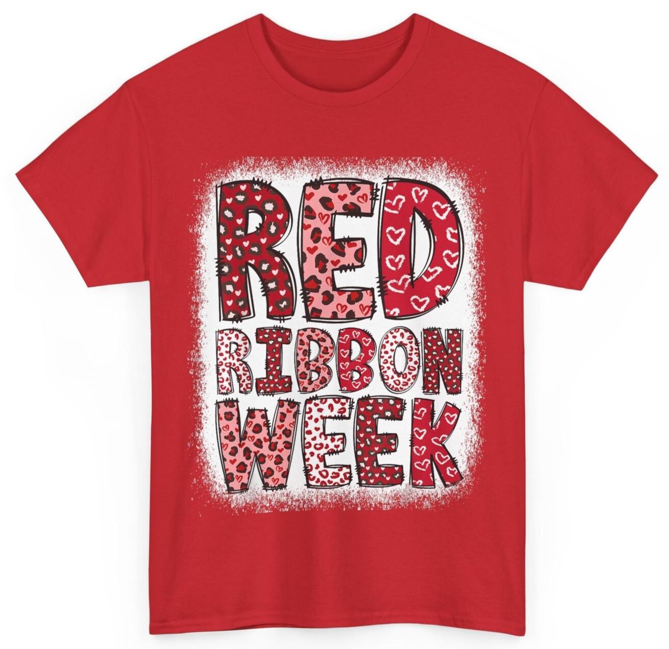 Red Ribbon Week Apparel Gift, Red Ribbon Week T-Shirt Mens Womens Tees Top 4XL