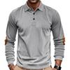 Hot Sale American Men's Spring and Autumn Corduroy Vintage Loose Casual Outdoor Long Sleeve Patch POLO Bottom Shirt