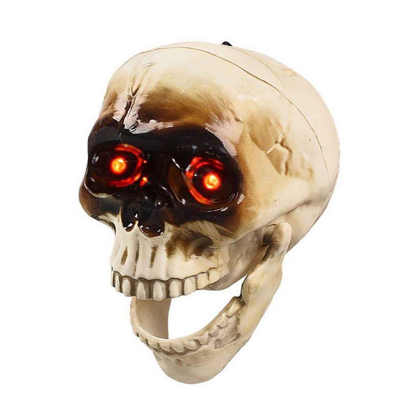 M-Modern-Spooky Skull Heads Halloween Decor Skull Heads With Motion Sensor Halloween Decorations Scary Sound Spooky Decoration