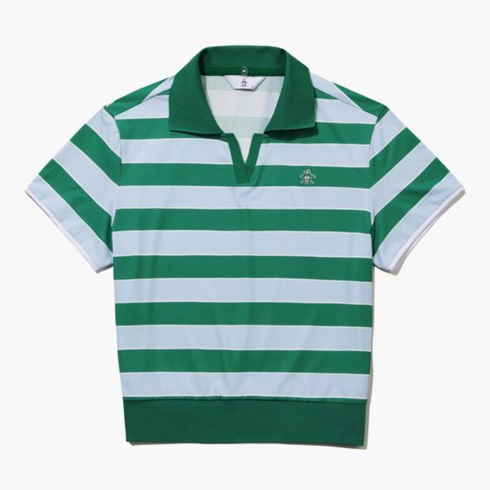 Munsingwear Women Layered STripe T shirT Green mr222lTs47