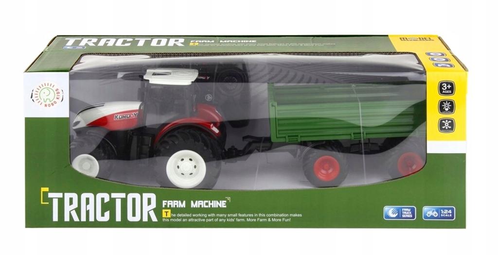 TRAKTOR Z PRZYCZEPĄ R/C 45x16,5x17cm 7588