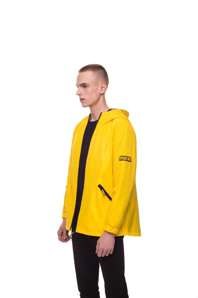 oversized yellow raincoat