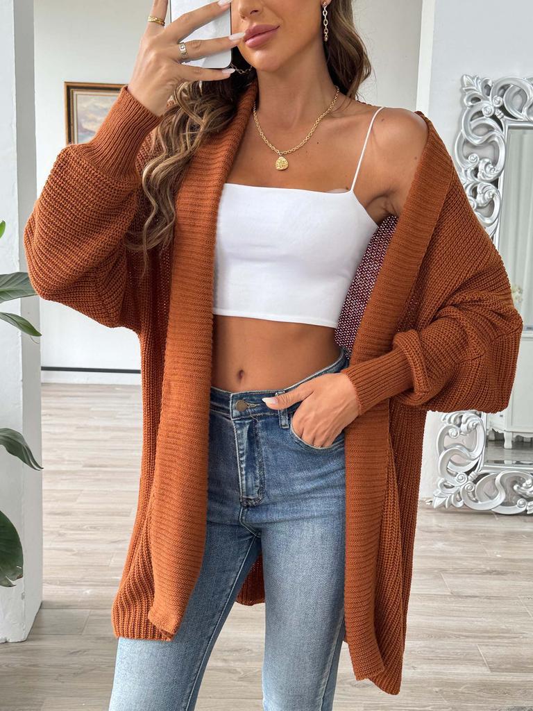 Women's Wool Sweater Fall Winter New Style Outerwear Women's Casual Fashion Loose Knit Cardigan