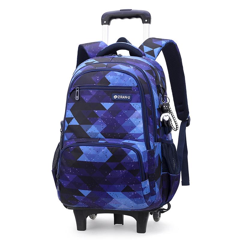 Lightweight Trolley Backpack for 3-6 Grade Students – Stair-Climbing Design for Boys and Girls