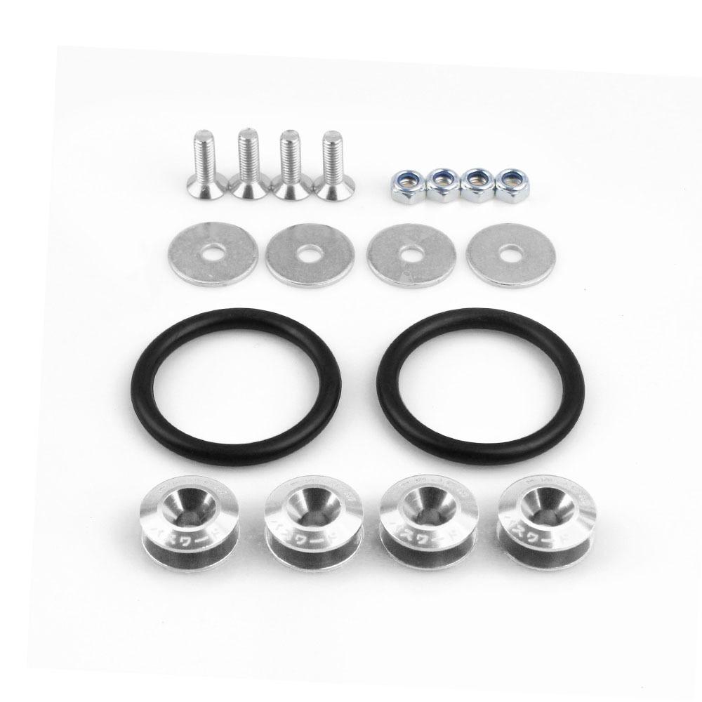 Pare-chocs De Fixations À Dégagement Rapide JDM En Aluminium Pour Kit De Couvercles De Trappe De Garde-boue De Coffre De Voiture