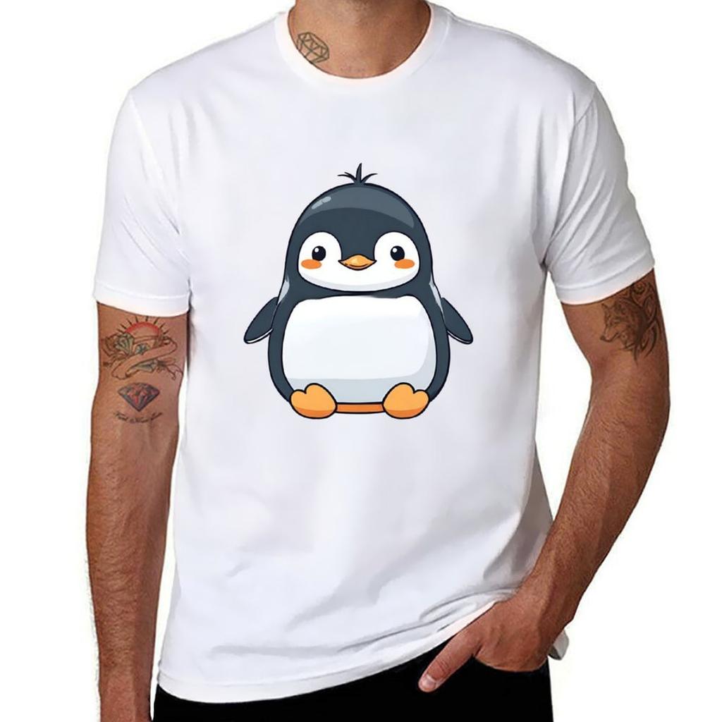 Kawaii Penguin Tshirt Big Size Short Sleeve Tee For Men Tshirt