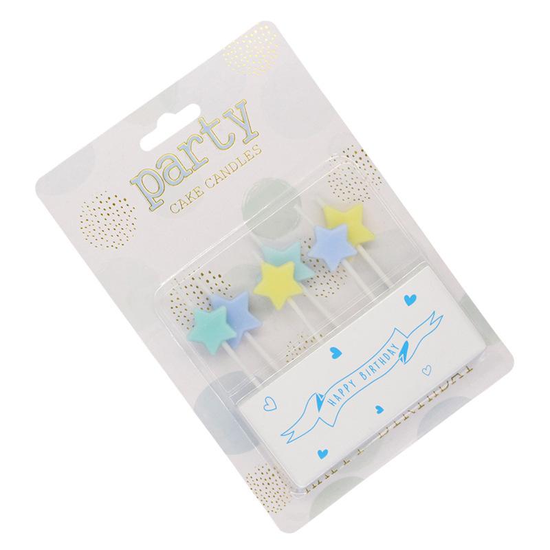 

New Color Small Love Five-pointed Star Birthday Candle Romantic Party Valentine s Day Confession 6-pack Candle 6 small love candles