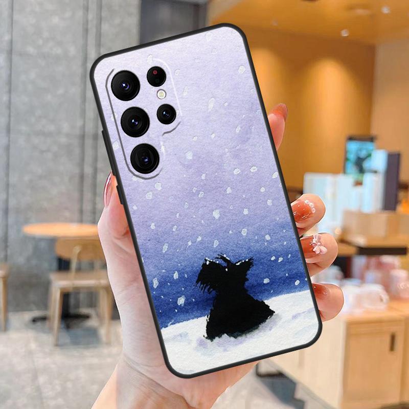 

Cute Scottish Terrier Dog Phone Case For Samsung Galaxy S25 S24 S23 S22 S20 S21 Ultra S9 S10 Plus S25 FE Back Cover Galaxy S25