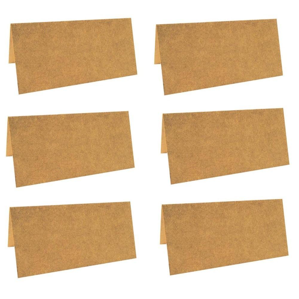 10pcs Kraft Paper Wedding Place Cards Blank Seating Number Card Signature Cards  Bridal Shower