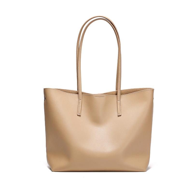 Geantă nouă pentru navetă de toamnă și iarnă Geantă tote de mare capacitate Geantă de umăr pentru femei din piele de vacă