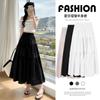 Women's High Waist Tiered A-Line Skirt Elegant Draped Long Skirt For Summer Vacation