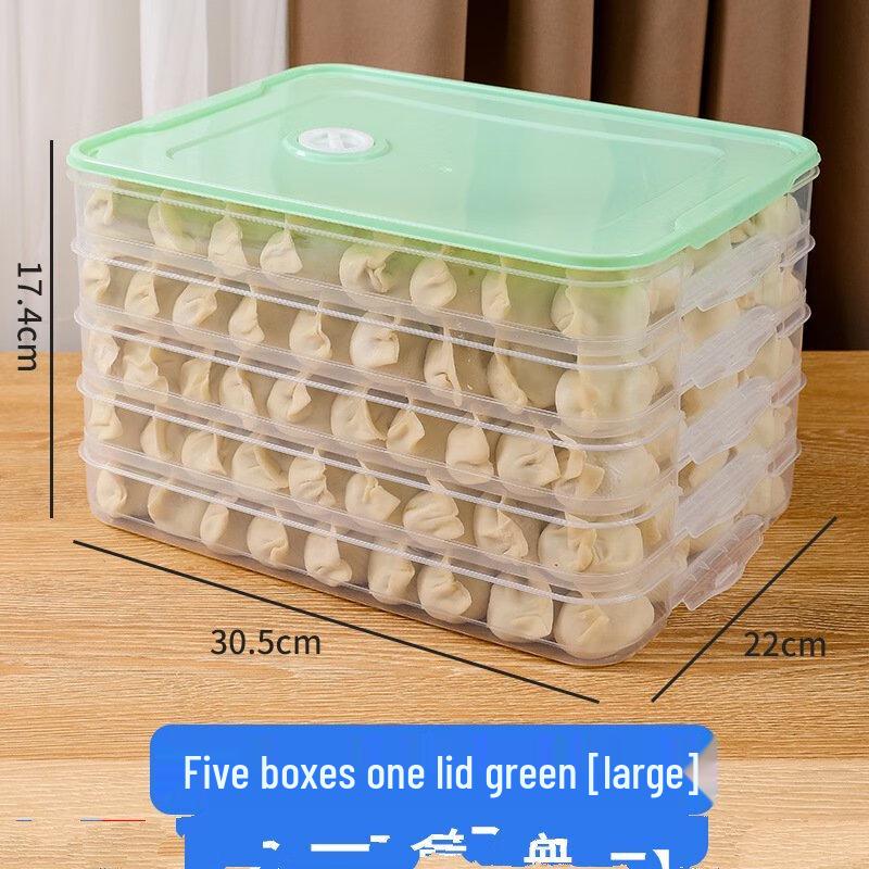 ZISIZ Multi-Layer Plastic Dumpling & Food Storage Box
