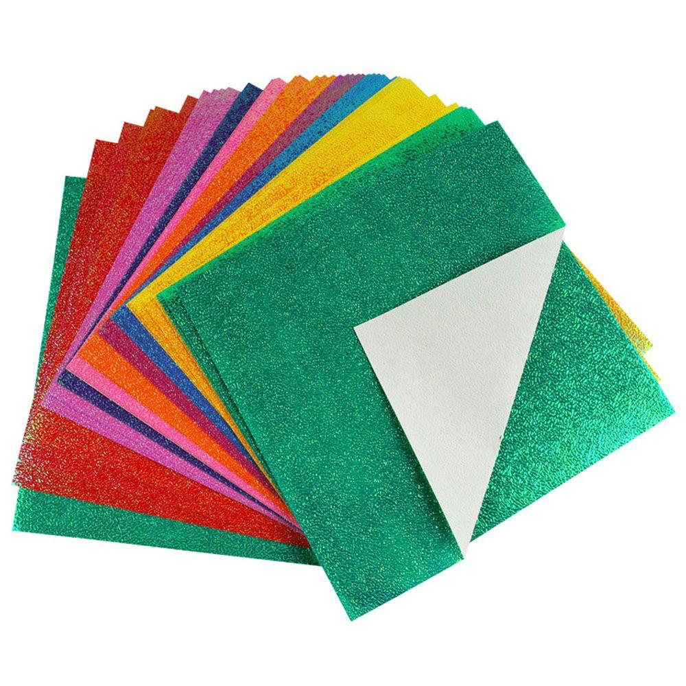 

Square Beautiful Kids DIY Shining Handmade Scrapbooking Craft Decoration Glitter Paper Origami 7x14cm 50pcs