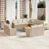 VidaXL Garden Lounge Set with 12 Cushions, Patio Sofas, Patio Furniture Set, Outdoor Furniture, Beige 3224385