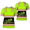 New Work Trucker Safety Uniform 3D Print T-shirts Men's Short Sleeve T Shirt Oversized Streetwear Harajuku Tees Top Kid Clothing