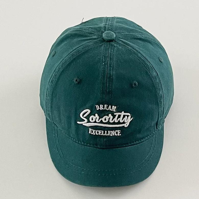 Cotton Embroidered Short Brim Baseball Cap For Casual Streetwear Style