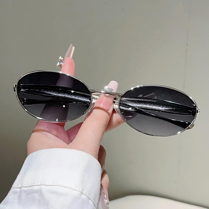 Vintage Oval Sunglasses Women Fashion Retro Outdoor Casual Shades Men  New in Trendy Brand Design Decor Sun Glasses