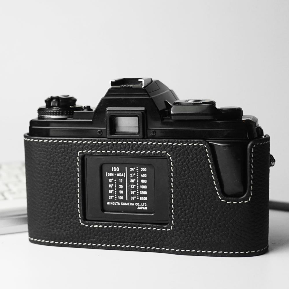 For Minolta X 700 Case Film Camera Protective Case X-700 Leather Camera Half Case Film Camera Genuine Leather Cowhide Bag