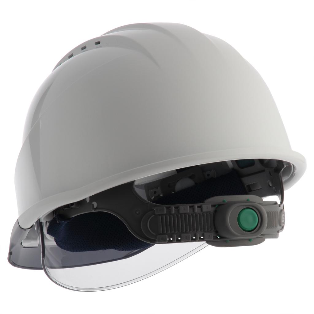 Sumibe Techno Plastic Helmet Heat Shield Series With Ventilation Transparent Styrofoam Heat Shield Hole, Shade, Liner, White/Smoke KKC3S-B-NCOOL-WH-S