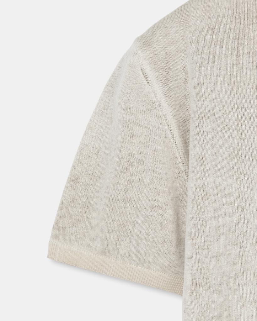 Diaendeukweseucheon Dyeing Washed Collar Knit Top / Beige