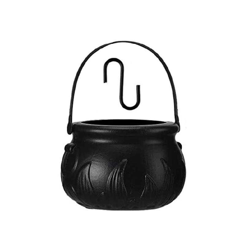 Plastic Halloween Witches Pot Set With Rustproof Metal Stands For Scary Party Centerpieces And Kitchen Decors