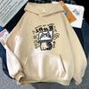 Cartoon Cat Hoodies for Women Is An Abstract Work Machine Mans Sweatshirt Long Sleeved Leisure Outdoor Popular Clothes