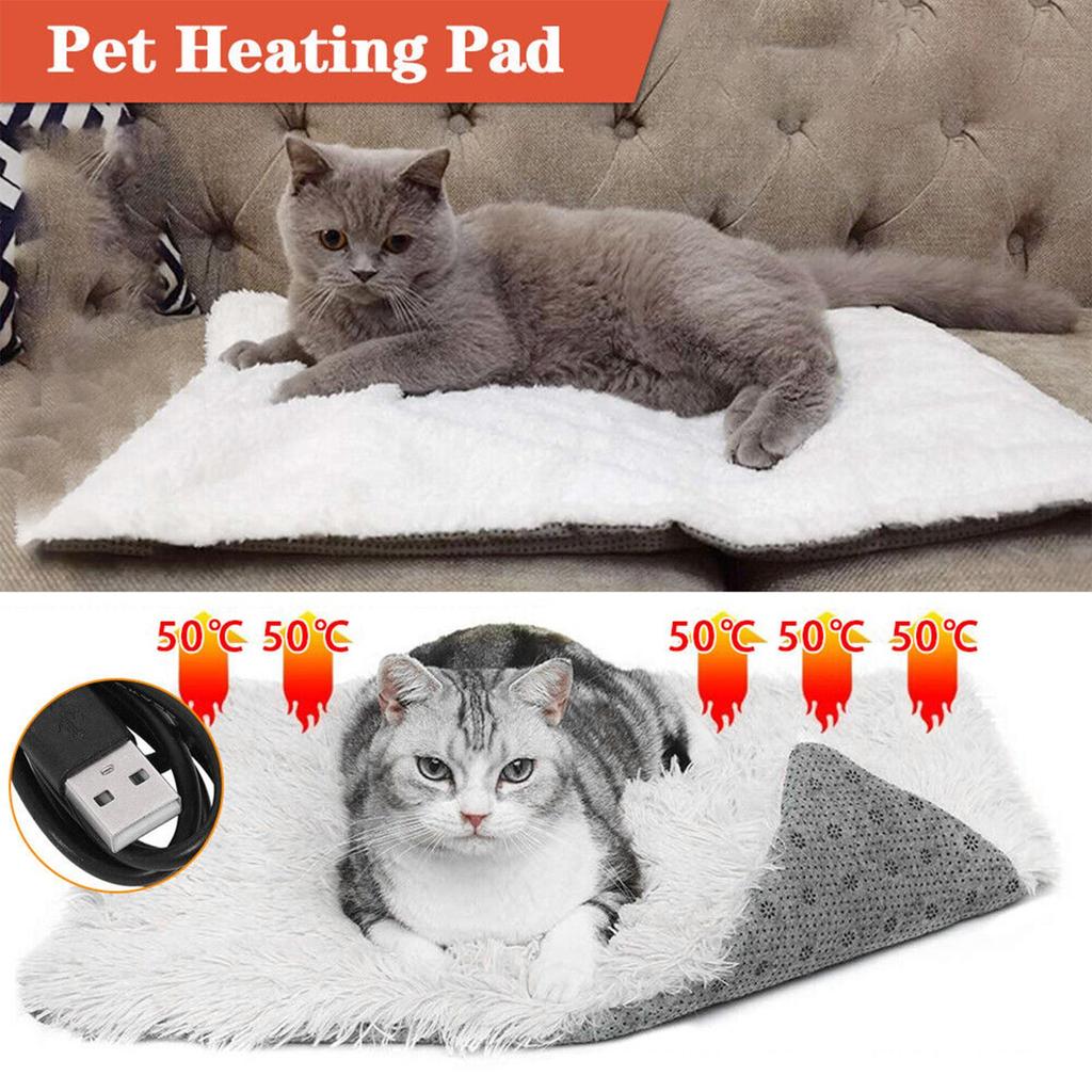 Buy 60*40cm Pet USB Heating Pad Electric Blanket Winter Heated Mat Constant Warm Pet Long