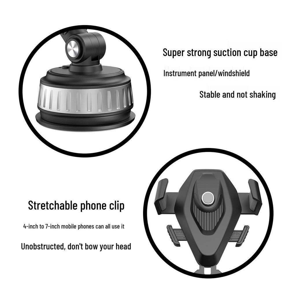 Adjustable Suction Cup Car Phone Holder with Mechanical Arm