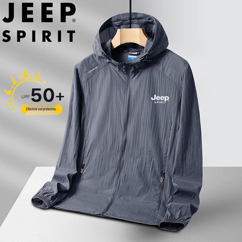 JEEP SPIRIT Men's Quick-Dry UV Protection Hooded Jacket