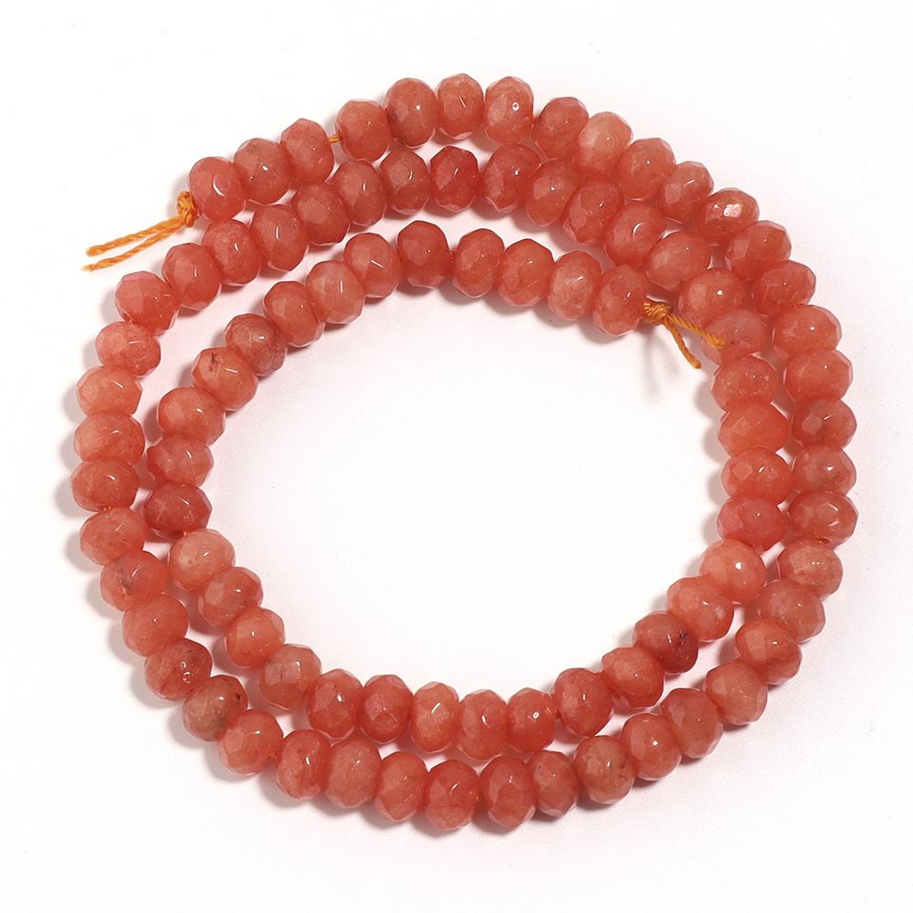 1 Strand 6x4mm Faceted Abacus Beads Colorful Natural Stone Beads Loose Bead For Jewelry Making DIY Loose Beads Bracelet Necklace